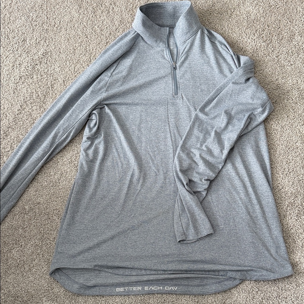 Gray Quarter-Zip Pullover